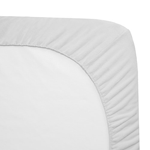 American Baby Company Pack of 2 Heavenly Soft Chenille Fitted Crib Sheet for Standard Crib and Toddler Mattresses, White, 28" x 52", for Boys and Girls