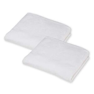 American Baby Company Pack of 2 Heavenly Soft Chenille Fitted Crib Sheet for Standard Crib and Toddler Mattresses, White, 28" x 52", for Boys and Girls