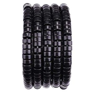 beadia natural black onyx spacer beads caps loose semi gemstone for beading jewelry making 6mmx3mm 38cm