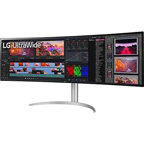 LG 49WQ95C-W 49" (5120x1440) 144Hz 5ms Curved LED FreeSync Monitor, White (Renewed)