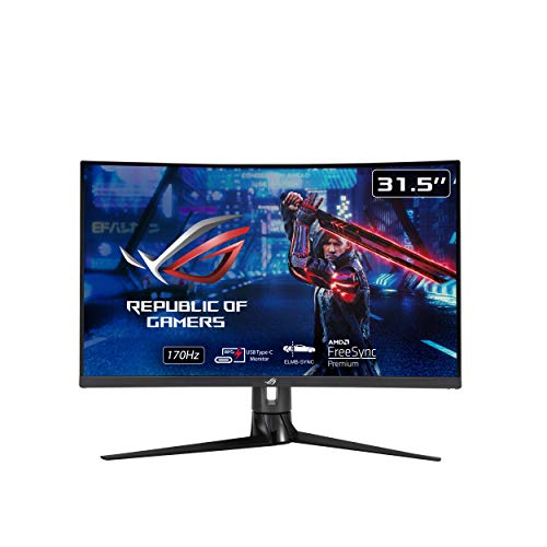 ASUS ROG Strix 31.5” 1440P Curved Gaming Monitor (XG32VC), QHD (2560 x 1440), 170Hz, 1ms & ROG Monitor Desk Mount Kit ACL01 Supports Most 24” to 49” PG and XG Series Model