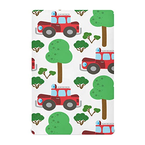 Cartoon Car Crib Sheets for Baby Soft and Breathable Baby Crib Sheets Machine Washable Pack and Play Sheets for Boy Gir Kid