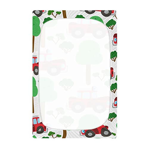 Cartoon Car Crib Sheets for Baby Soft and Breathable Baby Crib Sheets Machine Washable Pack and Play Sheets for Boy Gir Kid