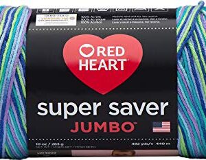 RED HEART E302 Super Saver Jumbo Yarn, Wildflower