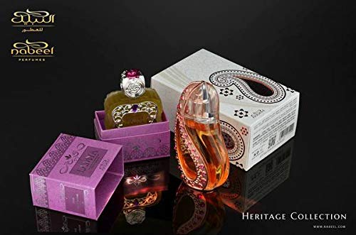 LAMYA (Concentrated Perfume Oil) 25ML (0.8 oz) I HERITAGE COLLECTION I Featuring Notes: Lemon, Rose, Saffron, Amberwood, Teck, Oud, Vetiver, White Musks I by Nabeel Perfumes