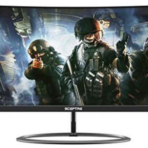 Sceptre Curved 30" 21:9 Gaming LED Monitor 2560x1080p UltraWide Ultra Slim HDMI DisplayPort Up to 85Hz MPRT 1ms FPS-RTS Build-in Speakers, Machine Blue (C305W-2560UN)