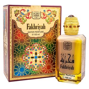 naseem fakhriyah aqua perfume alcohol free with composition of white florals oud cedarwood long lasting arabian fragrance for men extrait de parfum 3.4 fl oz