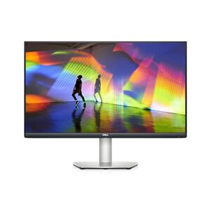 dell s2721h 27-inch full hd 1920 x 1080p, 75hz ips led lcd thin bezel adjustable gaming monitor, 4ms grey-to-grey response time, built-in dual speakers, hdmi ports, amd freesync, platinum silver