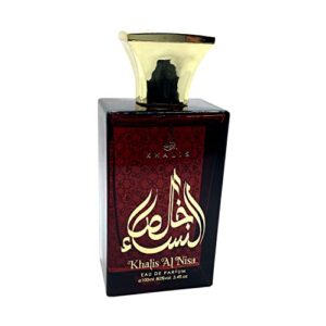 khalis al nisa 100ml unisex perfume for women and men (fresh fragrance) with mandarin, bergamot and green notes, white florals and musk accords oud dubai