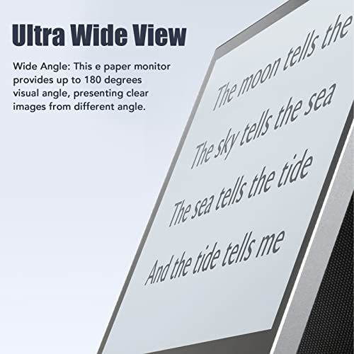 Acogedor 13.3inch E Ink Monitor, 15Hz HDMI 1600x1200p Eyes Care E Paper Display, 70mm VESA Mountable, for Windows, iOS, Linux, Android Systems