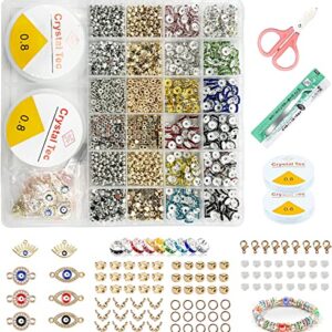 5000 Pieces Round Rondelle Spacer Beads Crystal Necklaces Bracelets DIY Jewelry Making