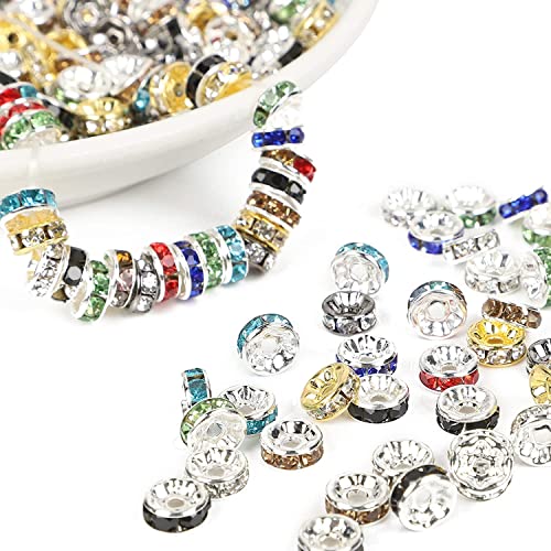 5000 Pieces Round Rondelle Spacer Beads Crystal Necklaces Bracelets DIY Jewelry Making