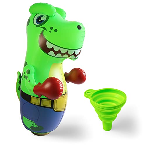 Inflatable T-Rex Dinosaur Bopper 47 Inches, Bop Bag Inflatable Punching Toy, Kids Punching Bag with Bounce-Back Action, Inflatable Punching Bag for Kids