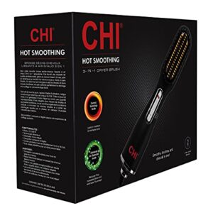 CHI 3-in-1 Hot Smoothing Dryer Brush with Three Preset Modes for Customized Styling