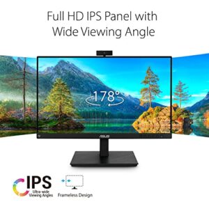 ASUS 23.8” 1080P Video Conferencing Monitor (BE24EQSK) Full HD, IPS, Built-in Adjustable 2MP & VA24EHE 23.8” Monitor 75Hz Full HD (1920x1080) IPS Eye Care HDMI D-Sub DVI-D,Black