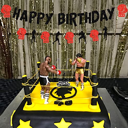 Boxing Birthday Party Decorations Banner Garland Wrestling Party Supplies Boxing Match Fight Sports Theme Boxer Birthday Party Decorations