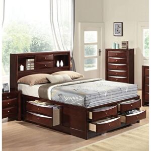 aokarry bed frame king size, eastern king bed in espresso