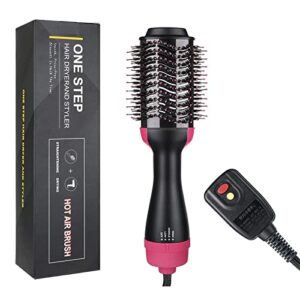 gengxin hair dryer brush,volumizer 4 in 1 hot air brush styler curler comb roller one step electric ion blow dryer brush hair straightener…