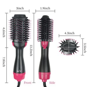 Gengxin Hair Dryer Brush,Volumizer 4 in 1 Hot Air Brush Styler Curler Comb Roller One Step Electric Ion Blow Dryer Brush Hair Straightener…