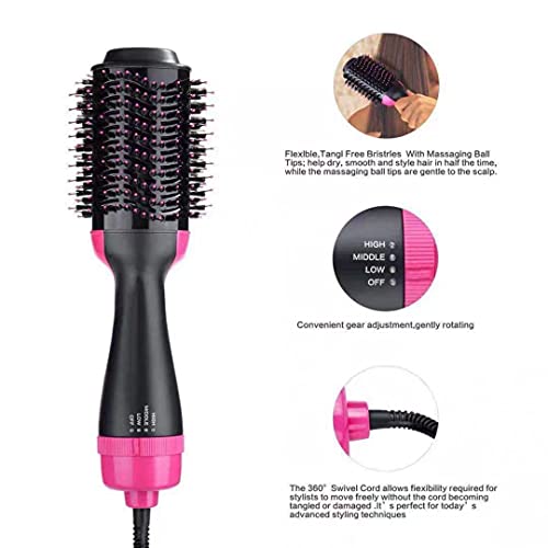 Gengxin Hair Dryer Brush,Volumizer 4 in 1 Hot Air Brush Styler Curler Comb Roller One Step Electric Ion Blow Dryer Brush Hair Straightener…