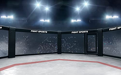 BELECO 7x5FT Fabric Boxing Backdrop Stadium Light 3D Boxing Arena Photo Backdrop Fight Sports Competition Boxing Ring Photography Background UFC Decor Baby Shower Birthday Party Boys Men Photo Props
