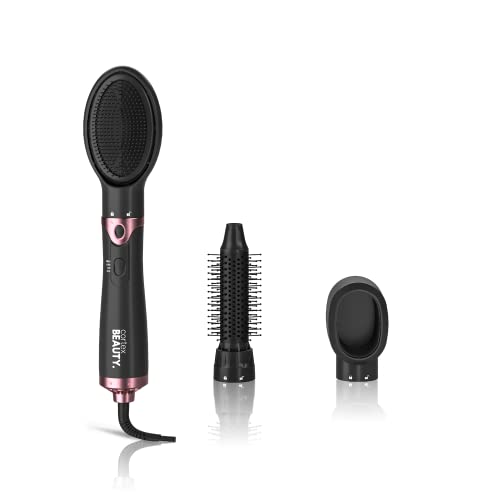 Cortex Beauty Beyond Styler - 3-in-1 Hot Air Styler Brush - Hot Air Brush Hair Dryer Brush Blow Dryer Brush in One for Hair Drying Volumizing Straightening Curling Styling (Black/Rose)