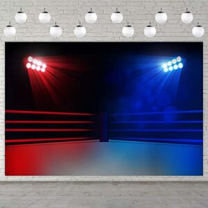 lighting boxing arena banner backdrop background photo booth props boxing ring boxing match stadium sports wrestling theme decor for boxing fan boy man 1st birthday party favors supplies decorations