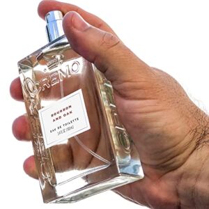 Cremo Bourbon & Oak Cologne Spray, A Sophisticated Blend of Distiller’s Spice, Fine Bourbon and White Oak, 3.4 Fl Oz