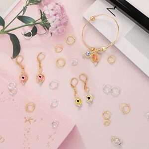 90PCS Double Hole Bead for Jewelry Making, UHOMENY Round Frames Links Connectors Two Hole Circle Frame Spacer Beads Brass Round Connector Ring for Beading Earring Bracelet Necklace (Gold & Silver)