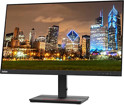 Lenovo ThinkVision S24e-20 23.8" Full HD 1920 x 1080 WLED LCD Monitor 2-Pack Bundle with Mini Glow in The Dark Speaker, 250 Nit, FreeSync, HDMI-VGA, Raven Black, & Adjustable Desk Mount Monitor Stand