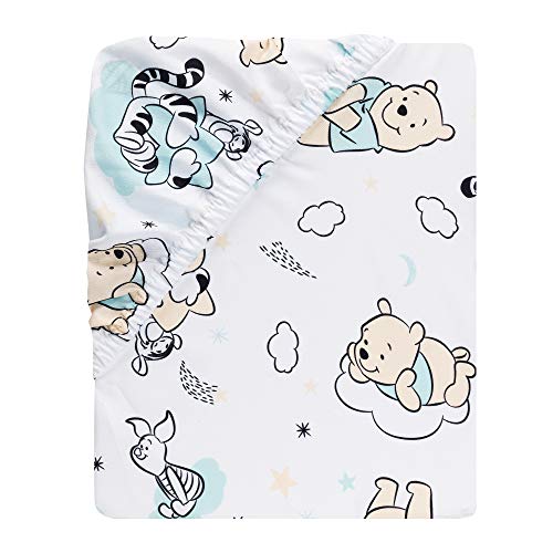 Lambs & Ivy Disney Baby Winnie The Pooh Hugs White Fitted Crib Sheet