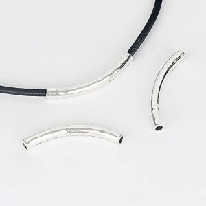 fc-02613 diy-jewelry 10pcs long curved tube spacer for round leather cord beads necklace jewelry diy accessories 54x7mm
