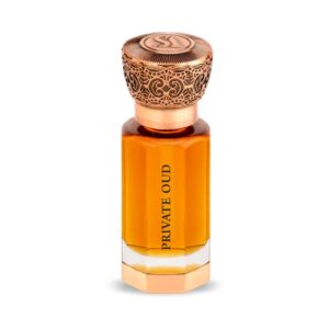 swiss arabian private oud for unisex - sultry gourmand concentrated perfume oil - luxury fragrance from dubai - long lasting artisan perfume with notes of plum, rose, vetiver and vanilla - 0.4 oz