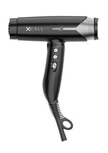 gamma+ xcell professional ultra-lightweight hair dryer digital motor ionic technology whisper quiet 12 heat/speeds, matte black