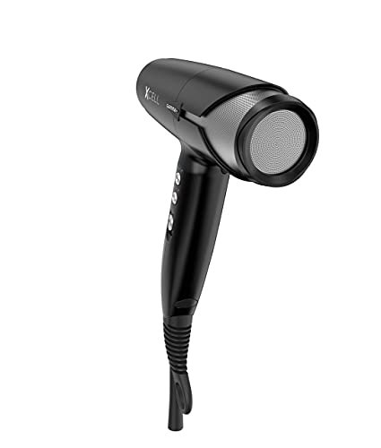 GAMMA+ XCell Professional Ultra-Lightweight Hair Dryer Digital Motor Ionic Technology Whisper Quiet 12 Heat/Speeds, Matte Black