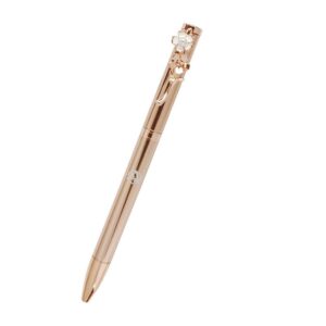artista vision flower clip design womens pen with gift box (rose gold) cute pen for a nice gift. black pen ink. nice rose gold pen people who like fancy pens