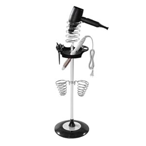 Hair Dryer Stand,Twisty Style Acrylic Top Holder,Hair Styling Appliances with Tray Two Spiral Holders and Heavy Base for Hair Dryer,Flat Iron,Curling Stick,Hair Straightener,Brush (crystal)