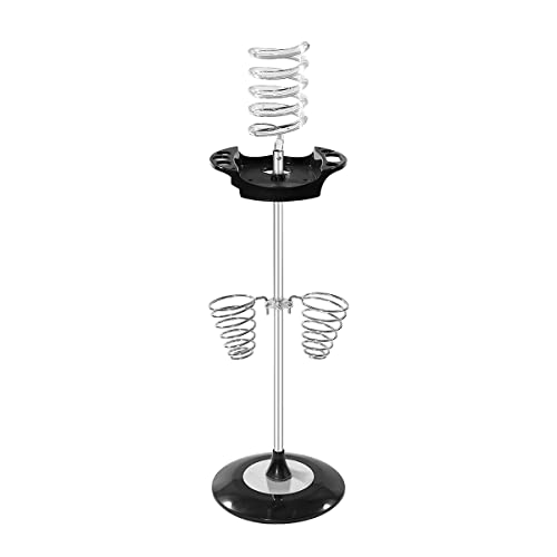 Hair Dryer Stand,Twisty Style Acrylic Top Holder,Hair Styling Appliances with Tray Two Spiral Holders and Heavy Base for Hair Dryer,Flat Iron,Curling Stick,Hair Straightener,Brush (crystal)