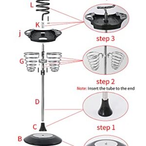 Hair Dryer Stand,Twisty Style Acrylic Top Holder,Hair Styling Appliances with Tray Two Spiral Holders and Heavy Base for Hair Dryer,Flat Iron,Curling Stick,Hair Straightener,Brush (crystal)