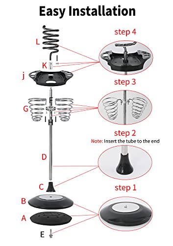 Hair Dryer Stand,Twisty Style Acrylic Top Holder,Hair Styling Appliances with Tray Two Spiral Holders and Heavy Base for Hair Dryer,Flat Iron,Curling Stick,Hair Straightener,Brush (crystal)