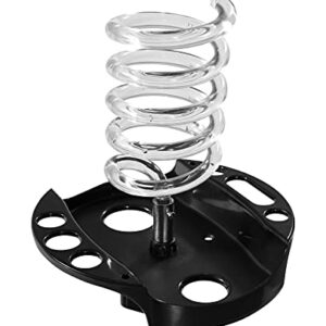 Hair Dryer Stand,Twisty Style Acrylic Top Holder,Hair Styling Appliances with Tray Two Spiral Holders and Heavy Base for Hair Dryer,Flat Iron,Curling Stick,Hair Straightener,Brush (crystal)