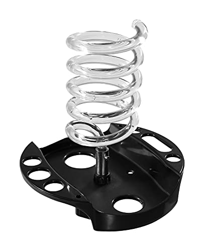 Hair Dryer Stand,Twisty Style Acrylic Top Holder,Hair Styling Appliances with Tray Two Spiral Holders and Heavy Base for Hair Dryer,Flat Iron,Curling Stick,Hair Straightener,Brush (crystal)