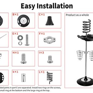 Hair Dryer Stand,Twisty Style Acrylic Top Holder,Hair Styling Appliances with Tray Two Spiral Holders and Heavy Base for Hair Dryer,Flat Iron,Curling Stick,Hair Straightener,Brush (crystal)