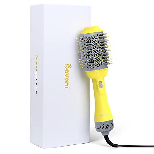 Hair Dryer Brush, Savani One-Step Blow Dryer Brush and Volumizer, 4 in 1 Enhanced Negative Ion Hot Air Brush for Drying, Straightening, Volumizing, Hair Styling Tools for All Hair Types