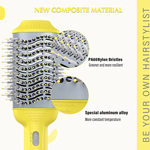 Hair Dryer Brush, Savani One-Step Blow Dryer Brush and Volumizer, 4 in 1 Enhanced Negative Ion Hot Air Brush for Drying, Straightening, Volumizing, Hair Styling Tools for All Hair Types