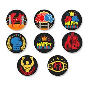 boxing labels stickers boxing glove boxing match sports wrestle fitness theme decor for gym boy man 1st birthday party baby shower photography decorations supplies 240 pcs photo booth props favors