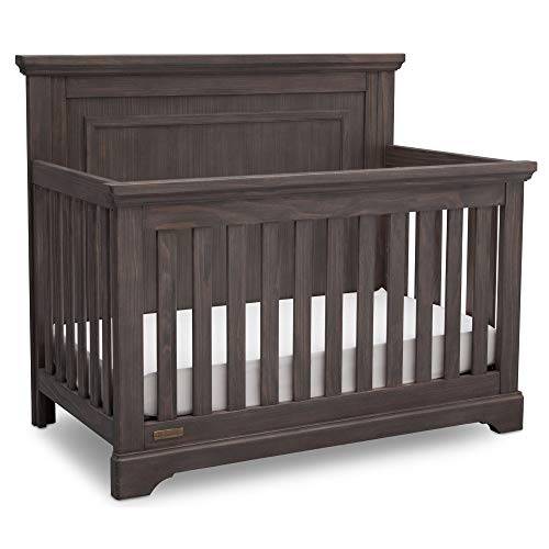 Simmons Kids SlumberTime Paloma 4-in-1 Convertible Baby Crib - Greenguard Gold Certified, Rustic Grey