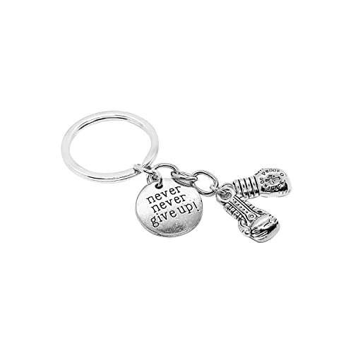 PHAETON 20PCS Never Give Up Boxing Keychain Boxing Gloves Charm Keyring Inspirational Gifts for Boxers Boxing Coach Boxing Keychain Fitness Gifts Boxer Fan GiftSport Lover