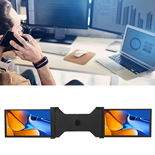 GOWENIC 15.4 Inch Triple Portable Monitor, FHD 1080P IPS Dual Triple Monitor Screen Extender, Scalable Bracket Portable Screen Type C Power for 15.6 to 17.3in Laptop