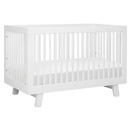 Babyletto Hudson 3-in-1 Convertible Crib with Toddler Bed Conversion Kit in White, Greenguard Gold Certified , 53.75x29.75x35 Inch (Pack of 1)